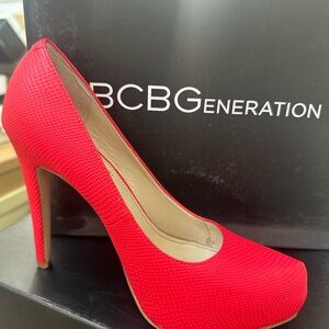 BCBGeneration Bold Red Heels